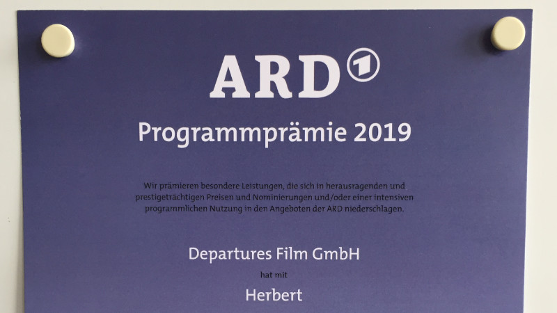 Urkunde ARD-Programmpreisprämie